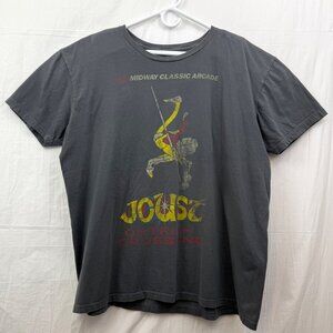 Midway Classic Arcade Joust Ostrich Crossing Retro Logo Tee Unisex XXL Gray